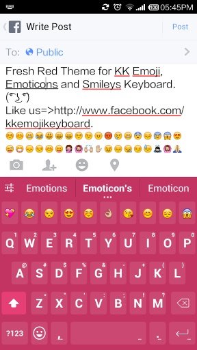 Fresh Red - Emoji Keyboard截图4