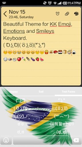 Brazil Skin Emoji Keyboard截图4