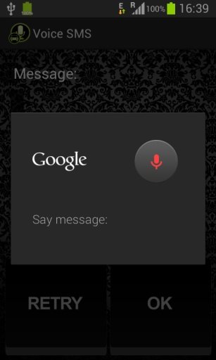 Write SMS by Voice dark截图1
