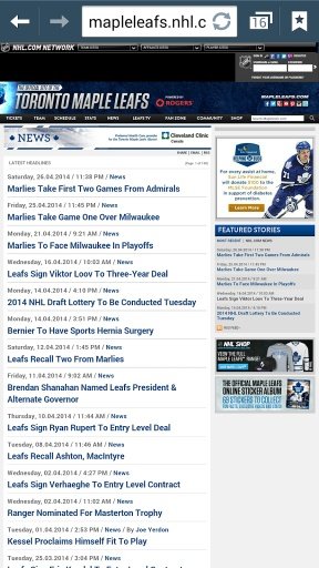 NHL TORONTO MAPLE LEAFS Web截图2