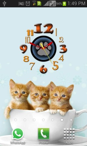 Kitten Clock Live Wallpaper截图1