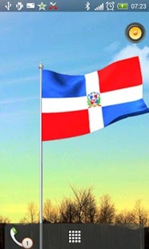 Dominican Republic Flag LWP 3D截图4