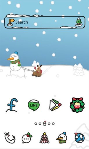 Fighting Snowman! dodol theme截图3