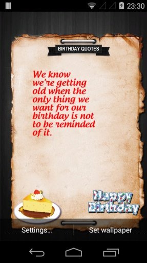 Birthday Quotes Live Wallpaper截图5