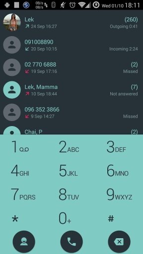 ExDialer theme Droid L Invert截图4