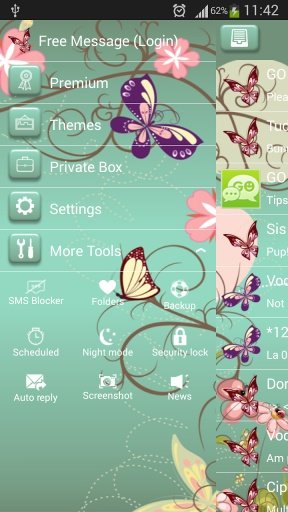 GO短信加强版的蝴蝶截图5