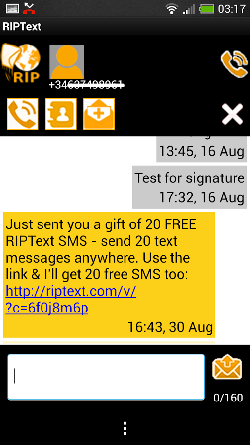 RIPText SMS RIP Text message截图6