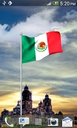 Mexico Flag Live Wallpaper 3D截图9