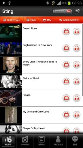 Sting Music Videos Photo截图1