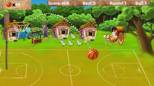 Village Basketball Shoot Game截图1