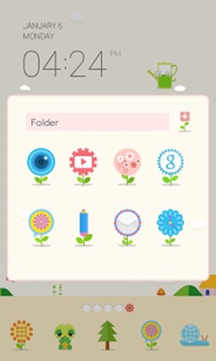 Dooby's Garden dodol theme截图2