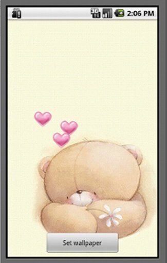 Valentine Smile Bear wallpaper截图1