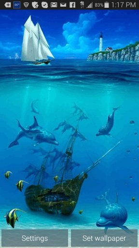Ocean Dolphins Live Wallpaper截图2