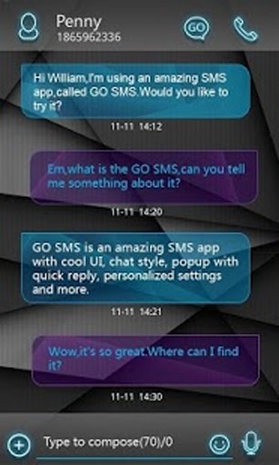 COOLIGHT GO SMS PRO THEME截图3