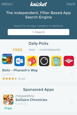 Knicket App Search截图1