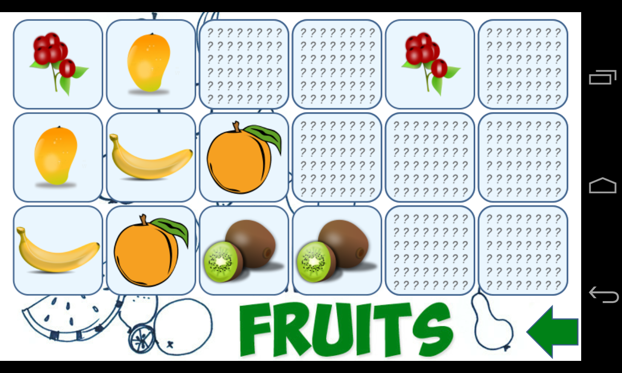 Memory Puzzle - Fruits截图3