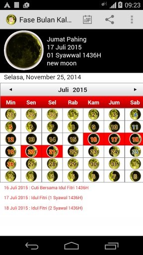 Fase Bulan Kalender Indonesia截图4