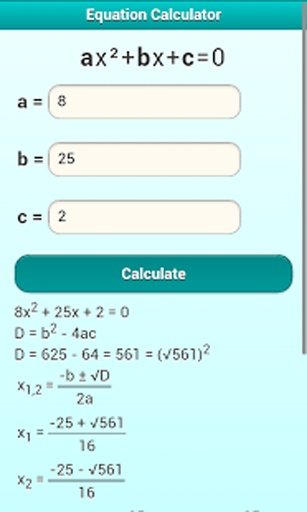 Equation Calculator截图1