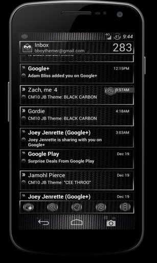 CM10 JB Theme: BLACK CARBON截图8