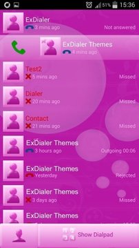 ExDialer粉红色泡沫截图