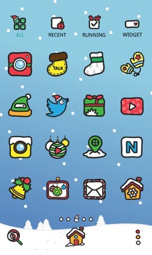 Fighting Snowman! dodol theme截图5