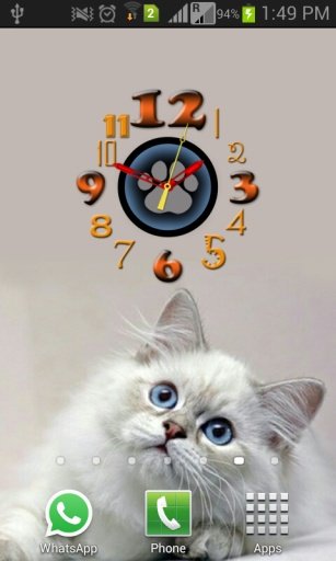 Kitten Clock Live Wallpaper截图6