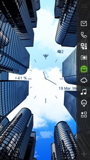 City Sky Live Locker Theme截图2