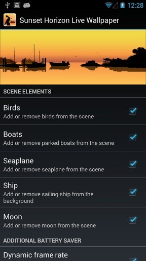 Sunset Horizon Live Wallpaper截图1