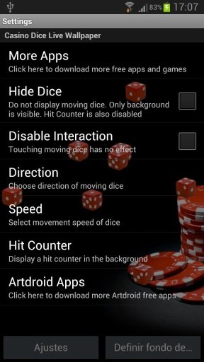 Casino Dice Live Wallpaper截图3