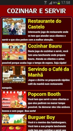 Jogos de Cozinhar e Servir截图1