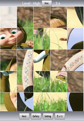 Masha and Bear Sliding Puzzle截图1