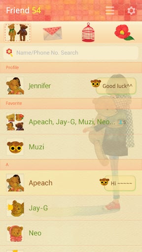 Hello Bear - KakaoTalk Theme截图2