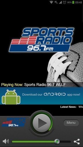 Sports Radio 96.7 WLLF截图2