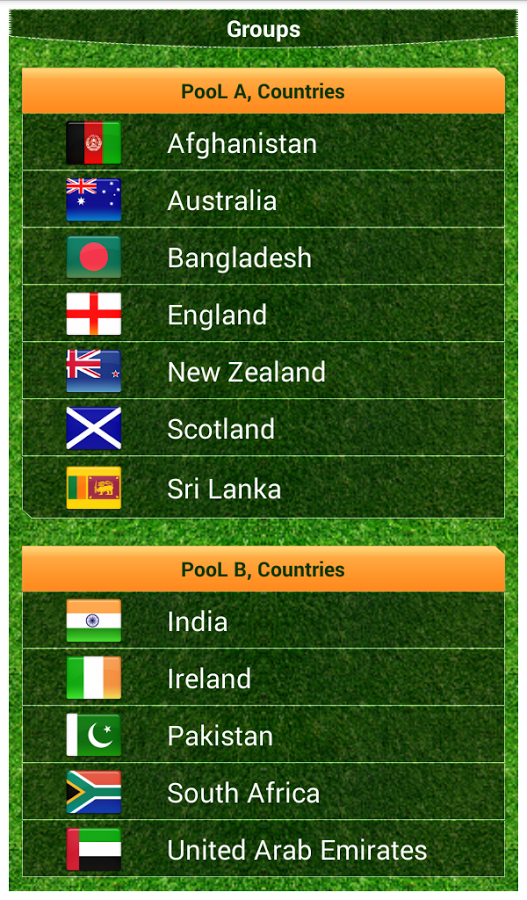 Fixture Cricket World Cup 2015截图2