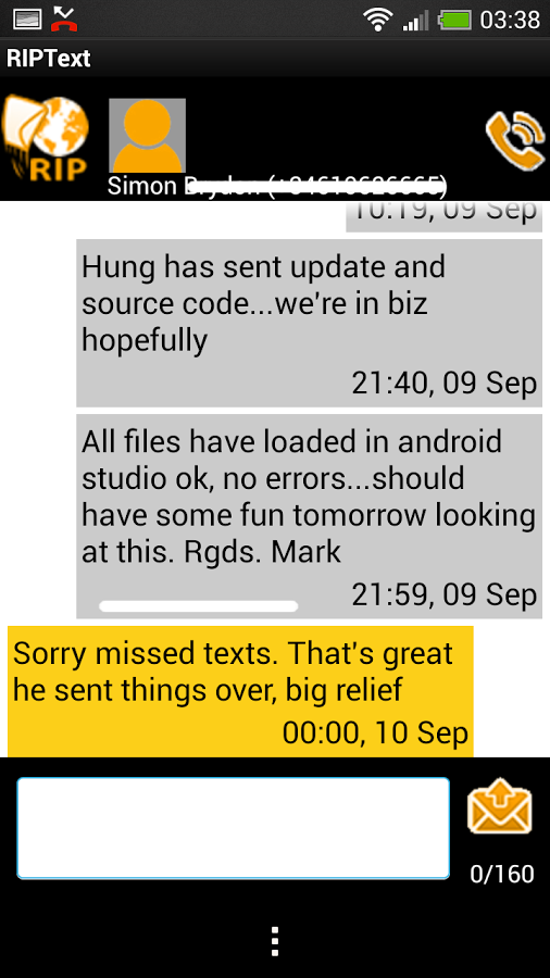 RIPText SMS RIP Text message截图5