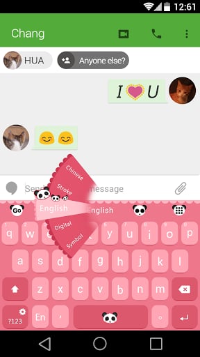 Panda GO Keyboard Emoji Theme截图6