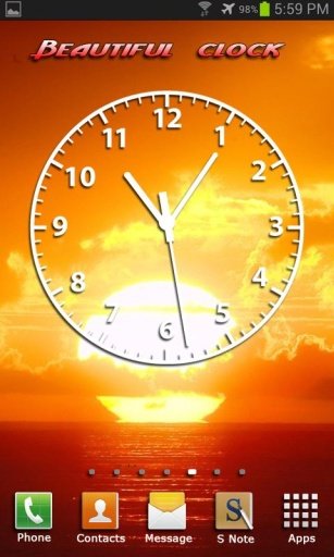 Sunset Clock Wallpaper截图2