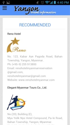 Yangon Travel Information截图3