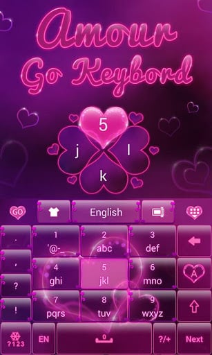 Amour Go Keyboard Theme截图6
