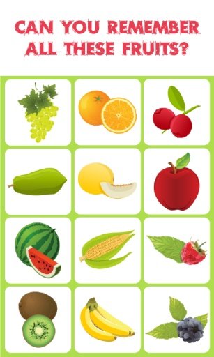 Fruits Match Memory Game截图1