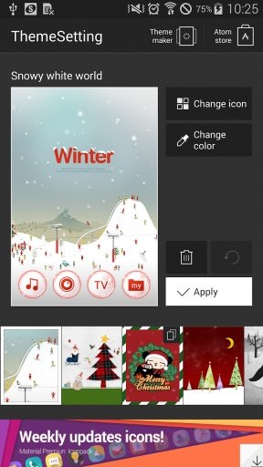 Snowy white world Atom theme截图5