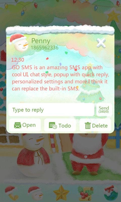 (FREE)GO SMS RAYNA THEME截图9