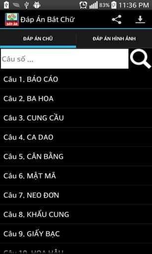 Dap An Bat Chu 2截图2