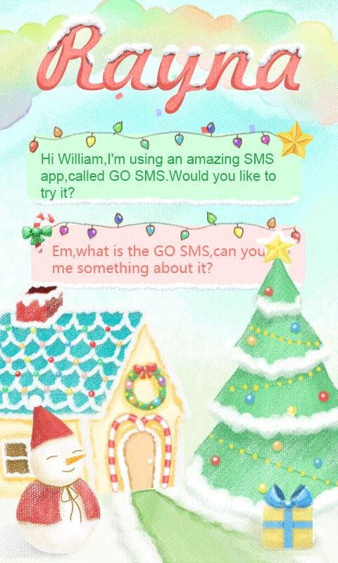 (FREE)GO SMS RAYNA THEME截图4