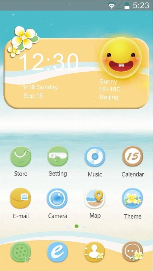 Maldives Hola Launcher Theme截图2