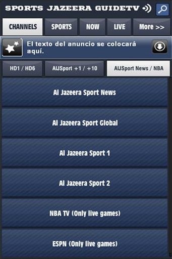 Sports Jazeera Guide TV截图1