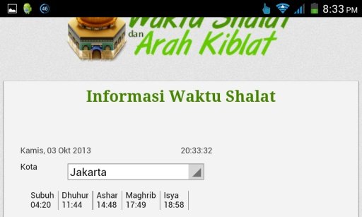 Waktu Shalat dan Arah Kiblat截图1