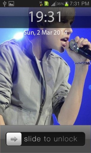 Justin Bieber iOS Lock Screen截图2