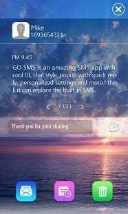 GO SMS Pro OS7 Popup ThemeEX截图2