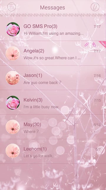 GO SMS PLANT A WISH THEME截图10